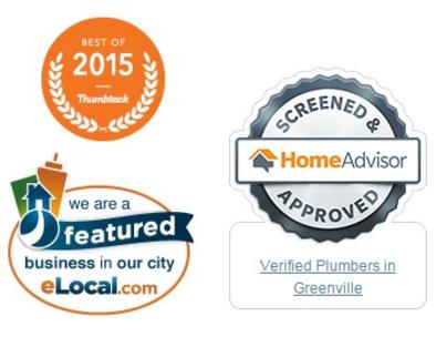 78b020fabf4ec0b0866958ac262d5e1b (1) Badges and seals from Thumbtack, eLocal, and HomeAdvisor highlighting awards and verification for a local business.